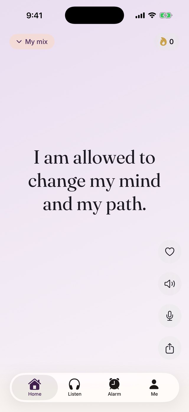 Yesly Home: an affirmation to read