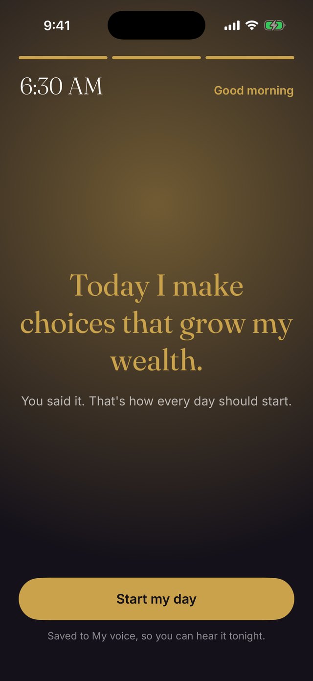 Wake up by saying it